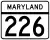 Maryland Route 226 marker