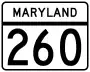 Maryland Route 260 marker