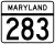 Maryland Route 283 marker