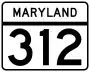 Maryland Route 312 marker