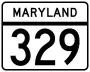 Maryland Route 329 marker