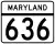 Maryland Route 636 marker