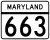 Maryland Route 663 marker