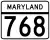 Maryland Route 768 marker