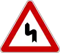 Double curve, first to left