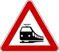 Level crossing without barriers ahead