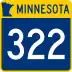 Trunk Highway 322 marker