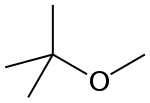 Skeletal formula of MTBE