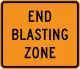 End blasting zone