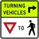 Turning vehicles yield to pedestrians