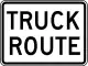 Truck route sign