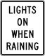 Lights on when raining