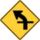 Curve with crossroad