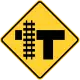 T intersection with parallel tracks (left)