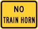 No train horn plaque