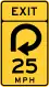 Exit speed advisory (270 degree loop curve)