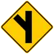 Slanted side road left