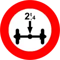 18g) — No vehicles weighing more than 2.4 tonnes per axle