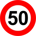 19a) — Maximum speed limit