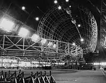 Macon under construction; the design of the main ring can be clearly seen