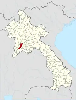 Location of Mad district in Laos