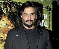 Madhavan promoting his 2016 film, Irudhi Suttru.