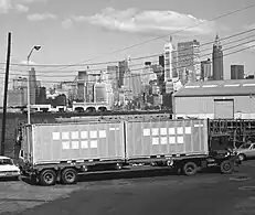 In 1975, many containers still featured riveted aluminum sheet-and-post wall construction, instead of welded, corrugated steel.