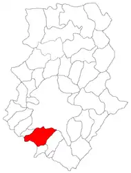 Location in Ilfov County