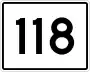 State Route 118 marker