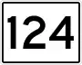 State Route 124 marker