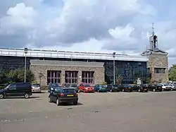 The plaza in front of the church