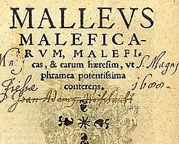 Titlepage from the book Malleus Maleficarum