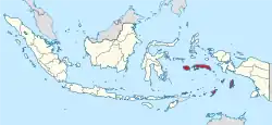 Location of Maluku in Indonesia