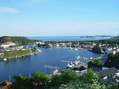 View of the Mandal harbor