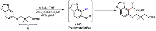 Zakarian's synthesis of Maoecrystal V utilized an early stage zinc transmetallation to tolerate functionality