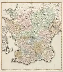 Detailed map of Skåne 1805