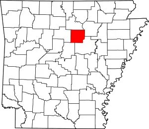 State map highlighting Cleburne County