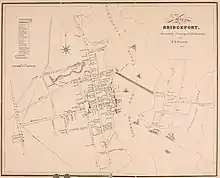 Bridgeport in 1824 by H.L. Barnum