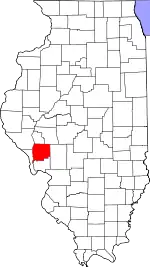 Greene County's location in Illinois