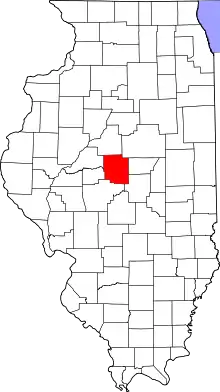 Logan County's location in Illinois