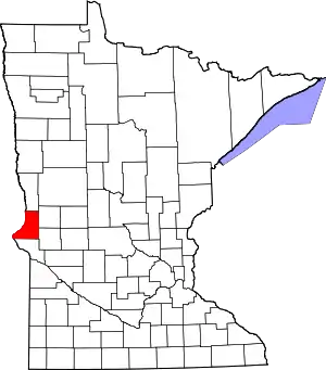 State map highlighting Traverse County