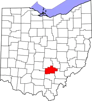 Hocking County map