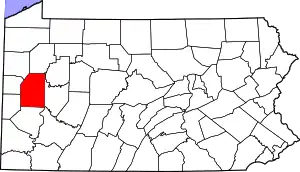 Map of Butler County, Pennsylvania