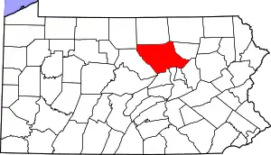 Map of Lycoming County, Pennsylvania