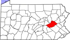 Location of Schuylkill County, Pennsylvania in Pennsylvania