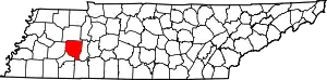 Map of Tennessee highlighting Henderson County