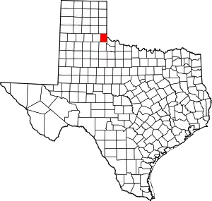 State map highlighting Childress County