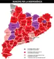 Percentage of supporting population by comarca