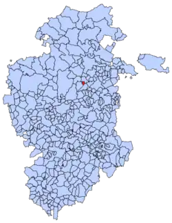 Municipal location of Carcedo de Bureba in Burgos province