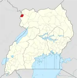 District location in Uganda